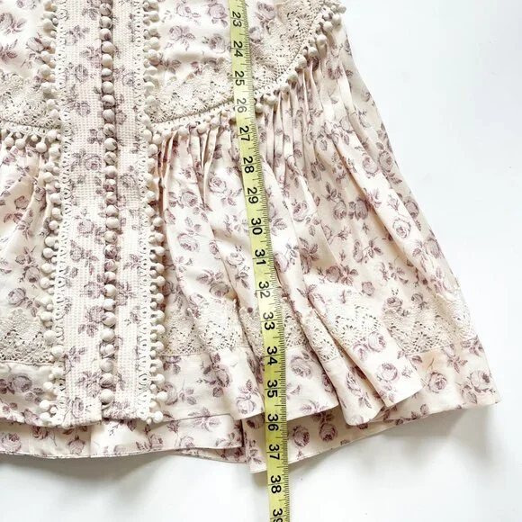 Zimmermann Sabotage Shirt Dress Floral Silk Mini Dress Size AU 1 US 6 NEW - Picture 14 of 14